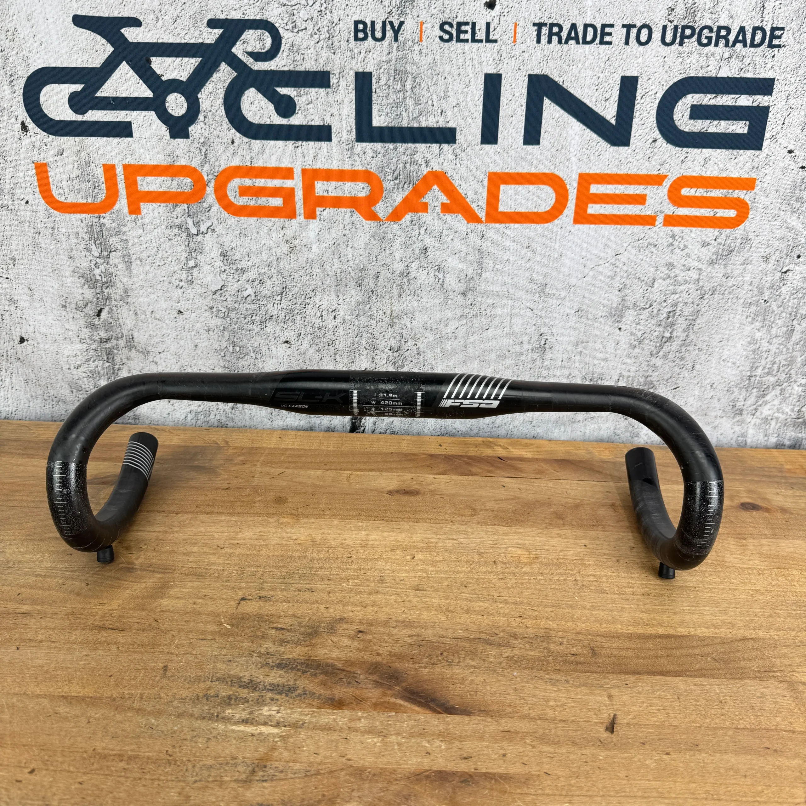 FSA SLK Road Compact 42cm Carbon 31.8mm Round Drop Bar Handlebar 199g