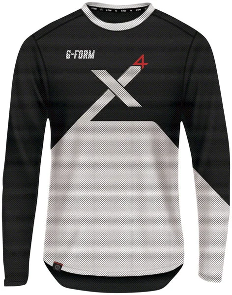 G-Form Pro-X4 Long Sleeve Bike Jersey - Black/White, Small