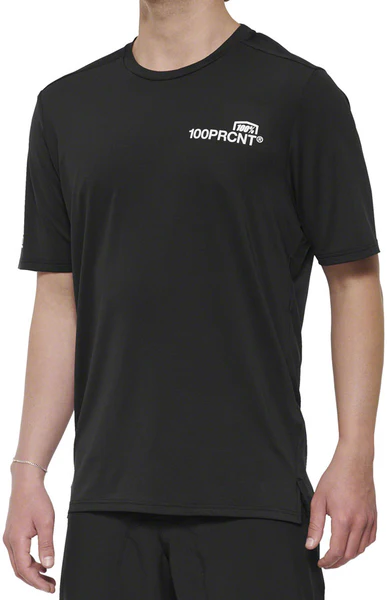 100% Airmatic Short Sleeve Jersey - Black, Men's, Large