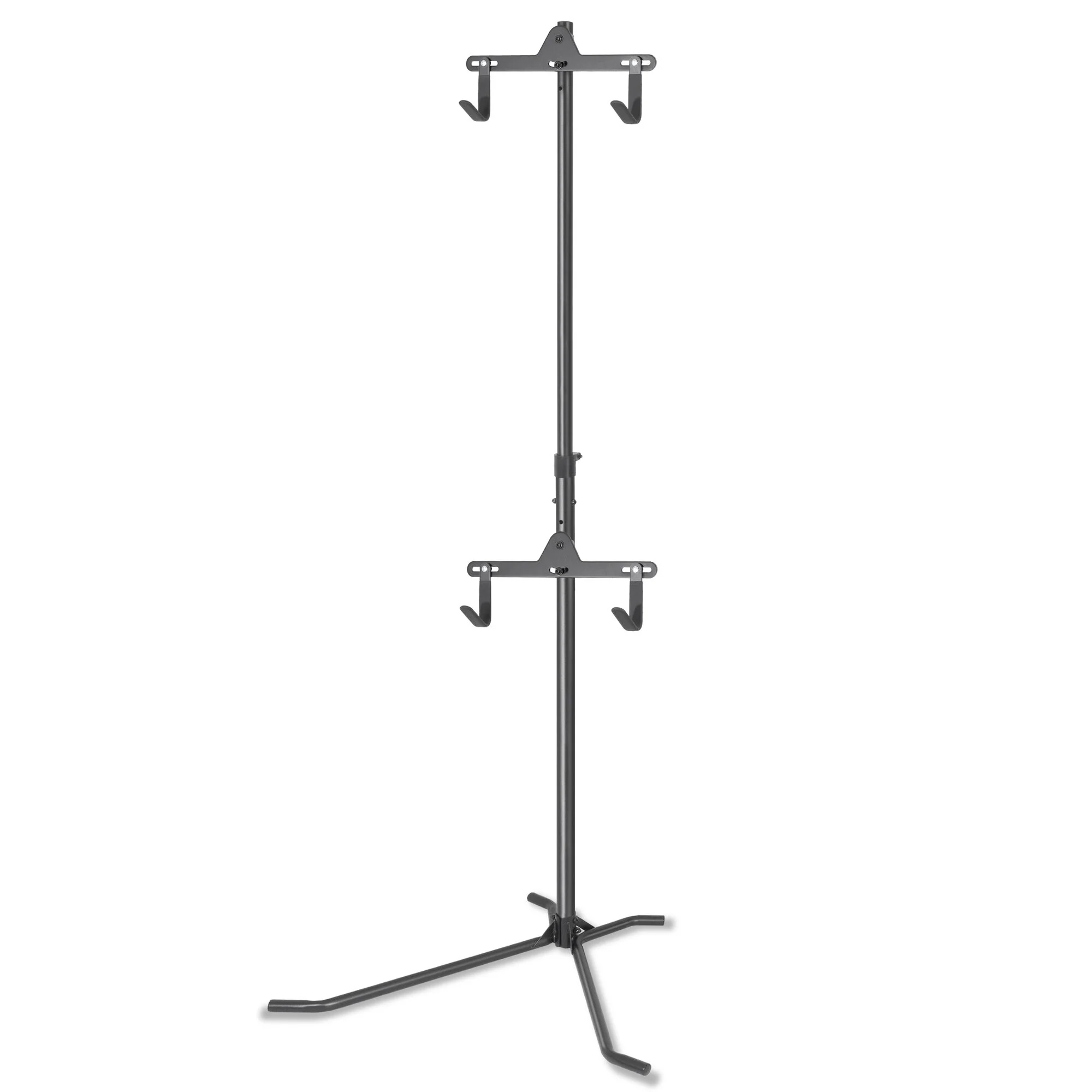 CyclingDeal Bike Vertical Freestanding Hanger Parking Rack - Fully Adjustable Gravity Storage Floor Stand - Safe & Secure for Hanging MTB Road Bicycles in Garage or Home - 4 Bikes Horizontal