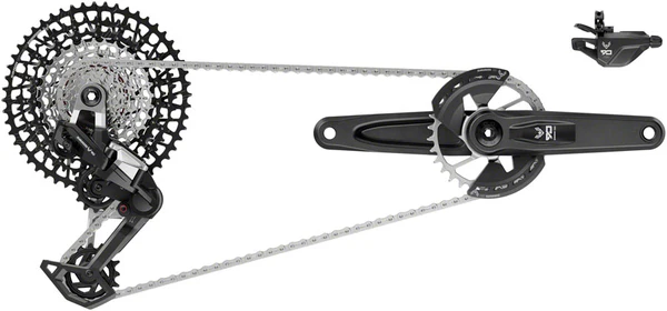 SRAM Eagle 90 T-Type Groupset - 165mm Wide Crank, 32t Chainring, Trigger Shifter, 10-52t 12-Speed Cassette, Rear