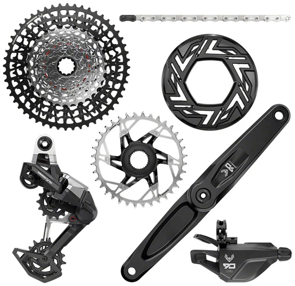 SRAM Eagle 90 Ebike Groupset -160mm, Bosch, 36T, Clip-on Guard, Chain, XS-1275 10-52t, Single Click Shifter, Rear