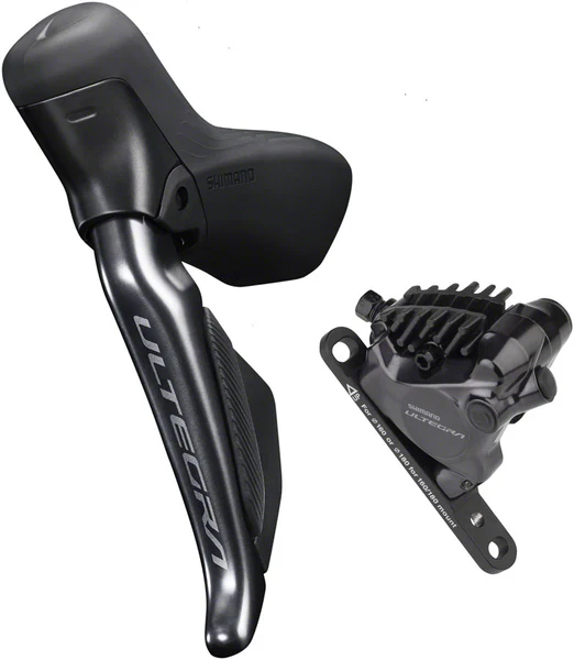 Shimano Ultegra ST-R8170F Di2 Shift/Brake Lever with BR-R8170 Hydraulic Disc Brake Caliper - Left/Front, 2x, Flat Mount,