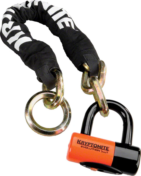 Kryptonite New York Noose Chain 1275 and Evolution Disc Lock: 2.5' (70cm)
