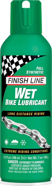 Finish Line WET Bike Chain Lube - 8oz, Aerosol