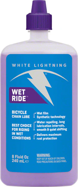 White Lightning Wet Ride Lube, 8oz Drip