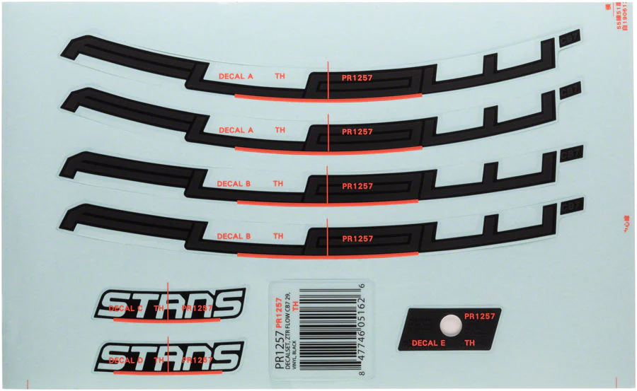 Stans No Tubes Stans Flow CB7 Rim Decal - 29" Black Set
