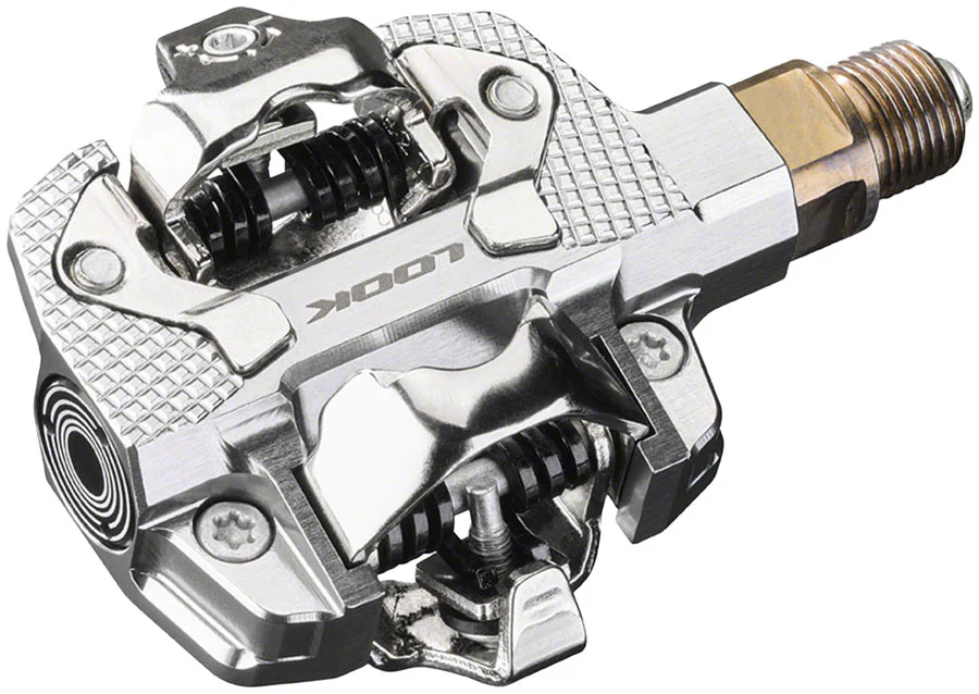 LOOK X-TRACK Single Power Pedals - Dual Sided Clipless Chromoly9/16" Silver
