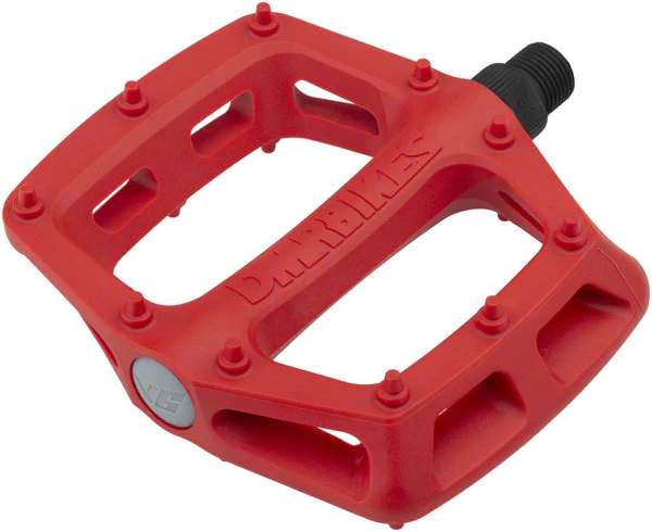 DMR V6 Pedals, 9/16" Plastic Platform Red
