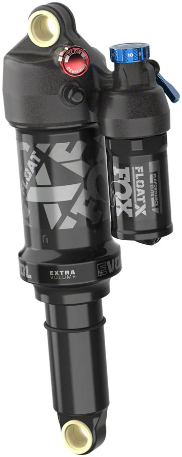 Fox Shox FOX FLOAT X Performance Elite Rear Shock - Metric 210 x 55 mm 0.4 Spacer 2-Position Lever EVOL LV BLK Anodized