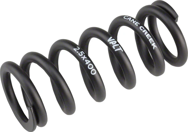 Cane Creek VALT Lightweight Steel Spring for Coil Shock, 2.50"/63mm x 450lbs, Black