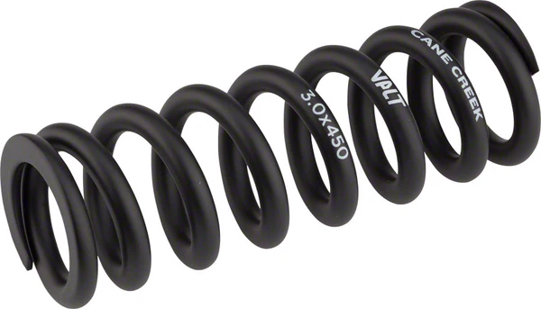 Cane Creek VALT Lightweight Steel Spring for Coil Shock, 3.00"/76mm x 450lbs, Black