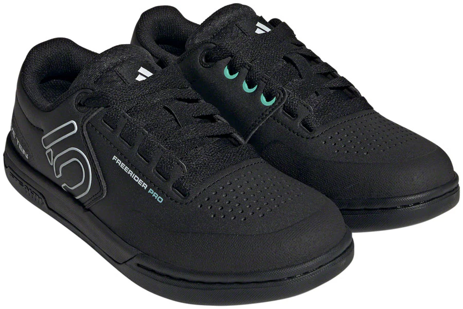 Five Ten Freerider Pro Flat Shoes - Womens Core BLK/Crystal White/Acid Mint 6.5