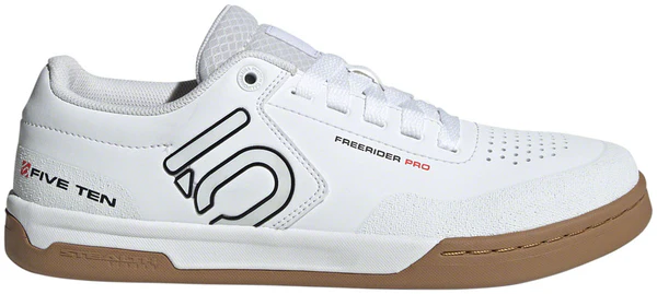 Five Ten Freerider Pro Flat Shoes - Men's, FTWR White/Core Black/Red, 9.5