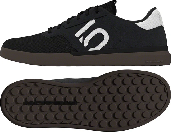 Five Ten Sleuth Canvas Flat Shoes - Men's, Core Black/Core Black/FTWR White, 12.5