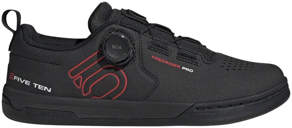 Five Ten Freerider Pro BOA Flat Shoes - Men's, Core Black/Red/FTWR White, 11.5