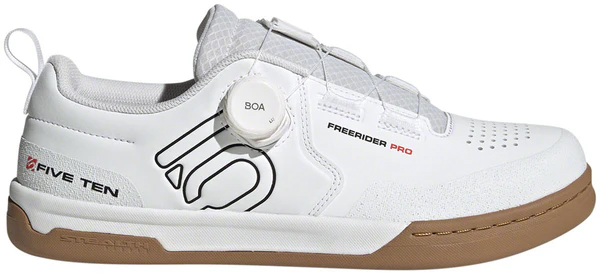 Five Ten Freerider Pro BOA Flat Shoes - Men's, FTWR White/Core Black/Red, 8.5