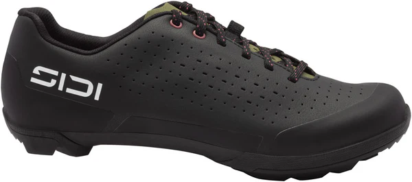 Sidi Asper Laces Gravel Shoes - Men's, Black/Olive Green, 41.5