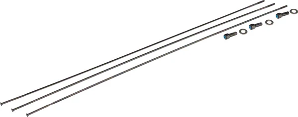 SRAM Spokes/Nipples/Washers 3-pack 298mm CX-Ray Straight-Pull External Black, Rise 60 (B1), 29"