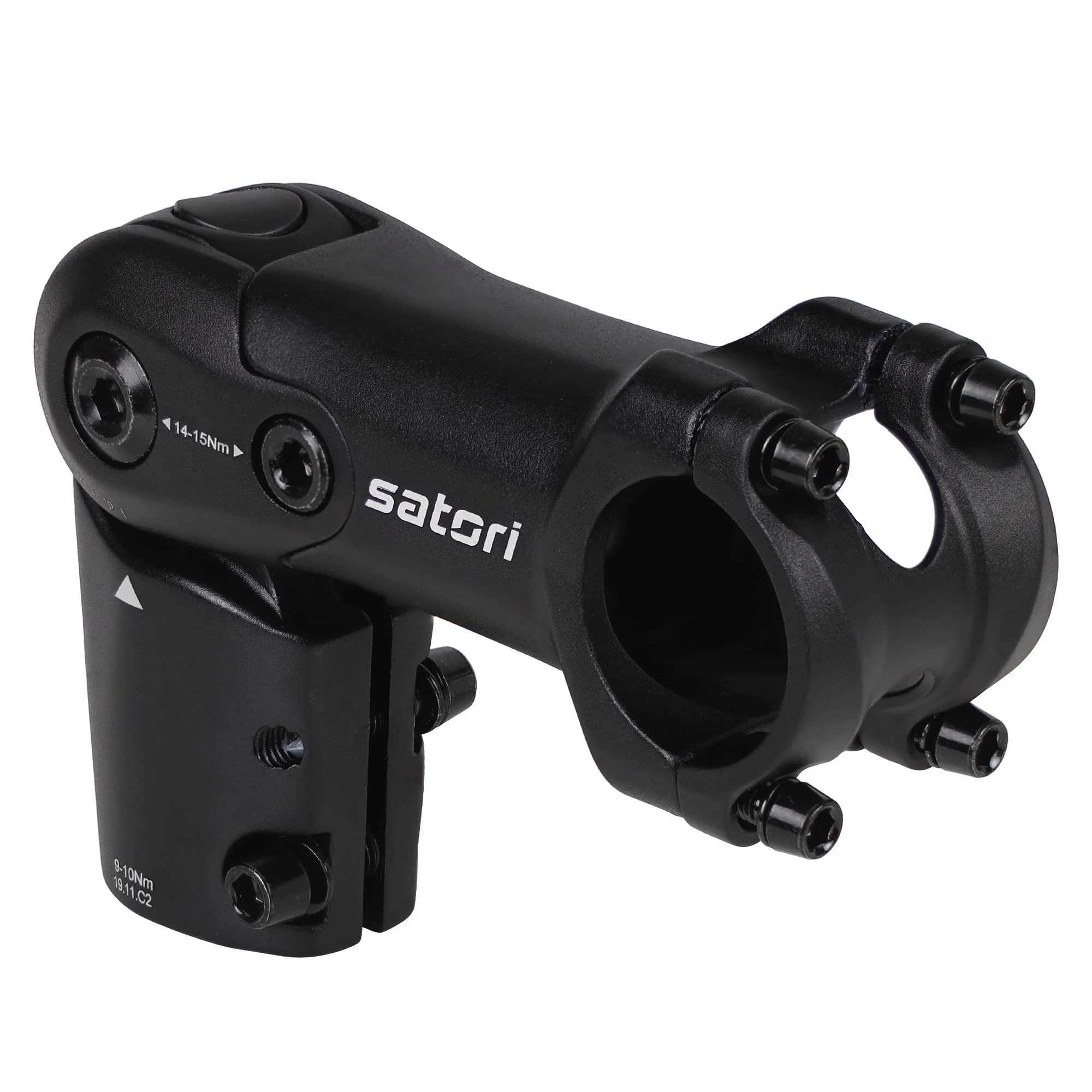 Satori UP2+ - E Bike - Bicycle Riser Extension Adjustable Handlebar Stem 1-1/8" x 31.8mm - Great for E Bike Up to 45 km or 28 Miles per Hour - Super Heavy Duty 3D Forged Alloy - Stem Length 110mm