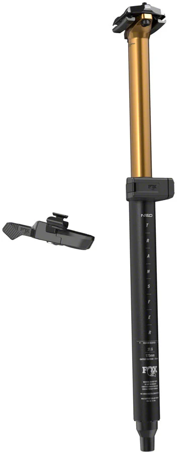 Fox Shox FOX Transfer Factory Neo Wireless Dropper Seatpost - 34.9 mm 200 mm Internal Routing Kashima Coat