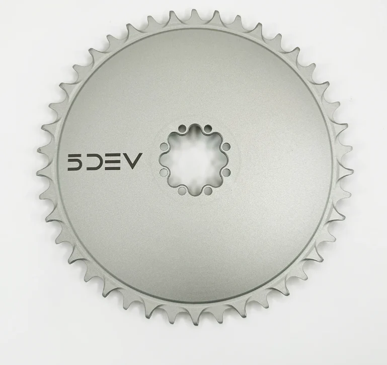 New! 5DEV 1x 42t 8-Bolt Direct Mount for SRAM Silver Aero Bike Chainring 127g