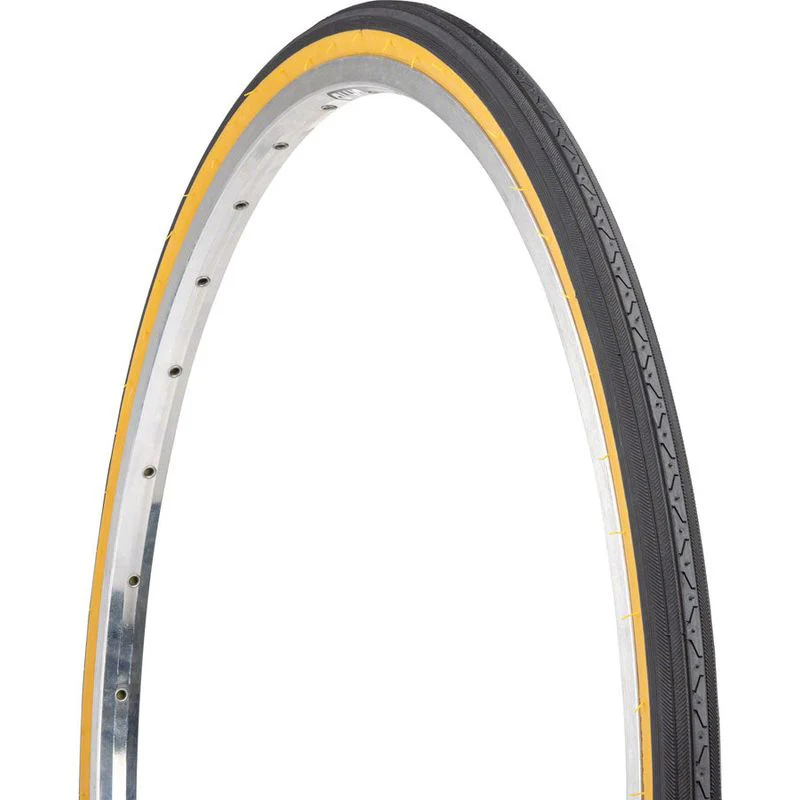 Kenda Street K35 Tire - 27 x 1-1/4, Clincher, Wire, Black/Tan, 22tpi