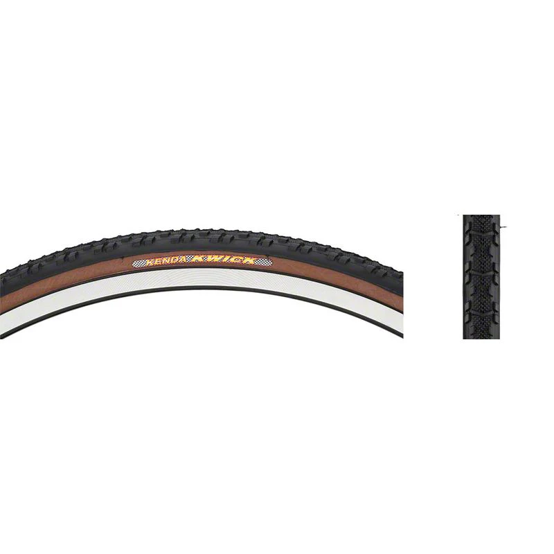 Kenda Kwick Tire - 700 x 30, Clincher, Wire, Black/Mocha, 60tpi
