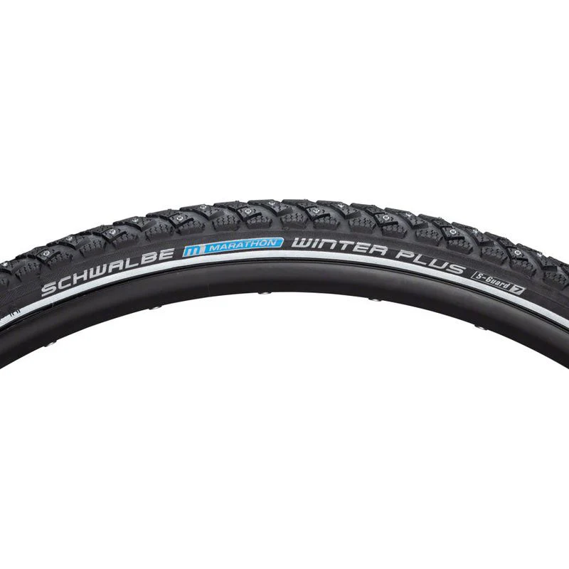 Schwalbe Marathon Winter Plus Tire - 700 x 35, Clincher, Wire, Black/Reflective, Performance Line, 240 Steel Studs