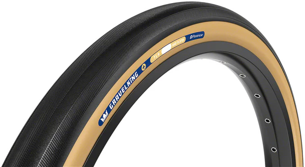 Panaracer GravelKing Slick Plus Tire - 700 x 45, Tubeless, Folding, Black/Brown