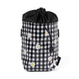 *TEMBEA×FRIDAY* flower embroidery stem bag (gingham black)