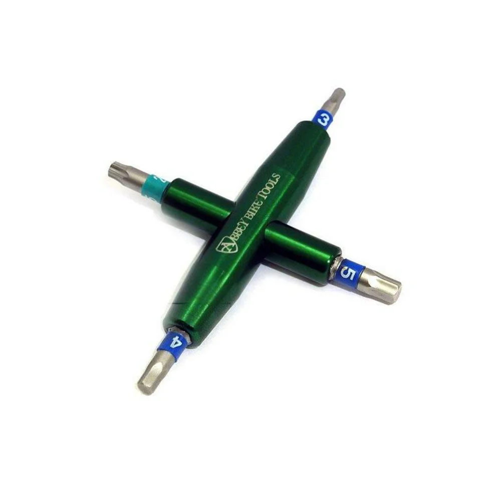 Abbey Bike Tools4-Way Multi-tool with 3 4 5 T25 Bits