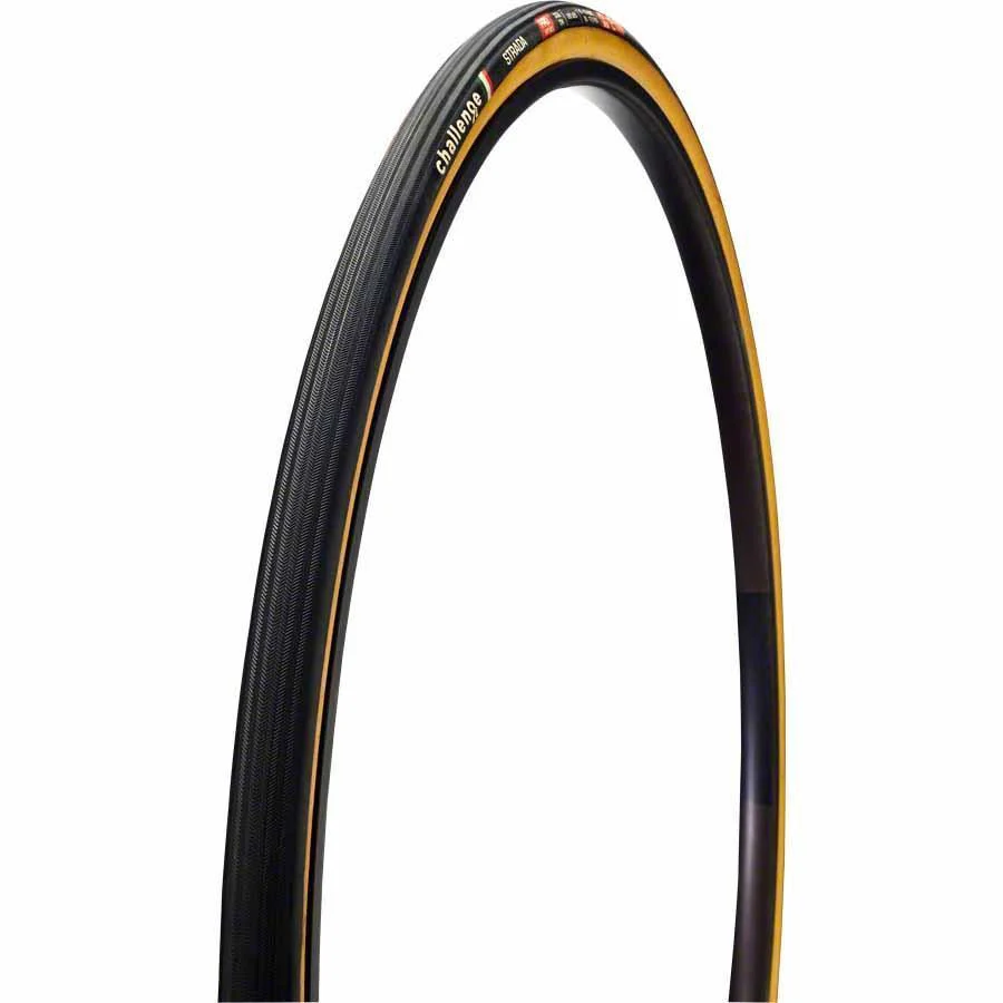 Challenge Strada Pro Tire 700x25C Folding Clincher Natural SuperPoly PPS 300TPI Tanwall