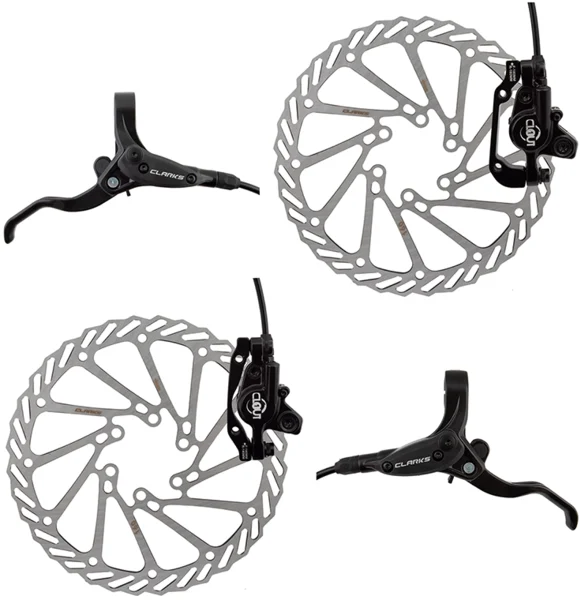 ClarksClout-1 Hydraulic Disc Brake Kit (2 Sets With Rotors)