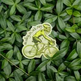 *CALLING IN SICK* jf skeleton cyclist sticker
