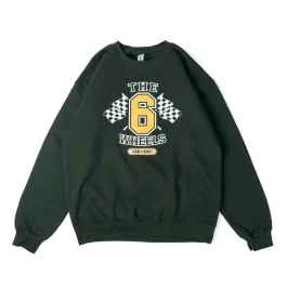 *BLUE LUG* THE 6 WHEELS crewneck (green)