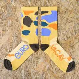 *TEAM DREAM* 3.0 cow socky (golden tan/blue/orange)