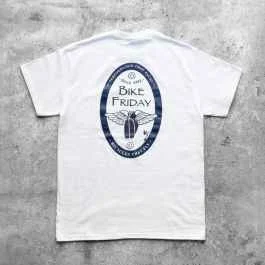 *BIKE FRIDAY* logo pocket t-shirt (white)