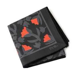*RON'S BIKES* laron's tulips and holly bandana (black)