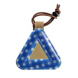 *BLUE LUG* FRIDAY triangle reflector (blue/gingham)