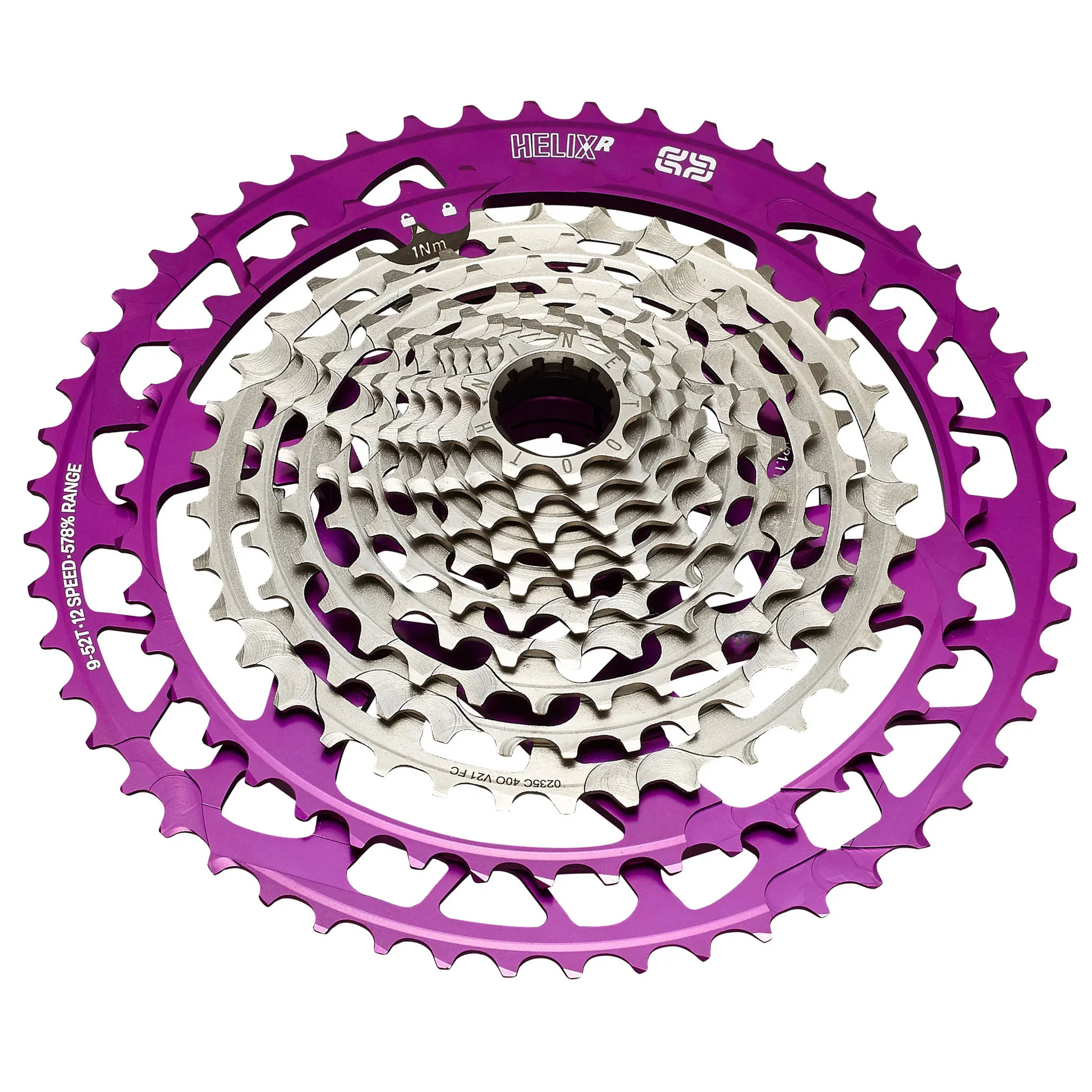 E*thirteen Helix Race Cassette - 12-Speed 9-52t Eggplant