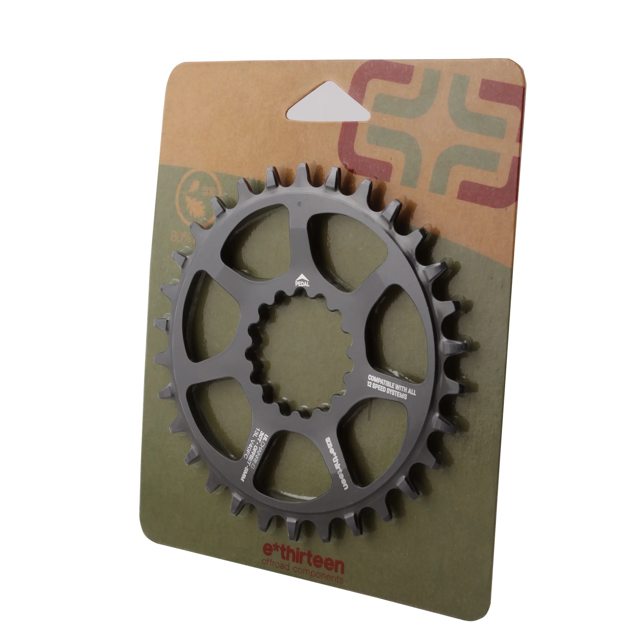 E*thirteen UL Ultralight Direct Mount Guidering Boost Chainlines - 30t 10/11/12-Speed 5mm Offset Hyperglide+ Chain Compatible