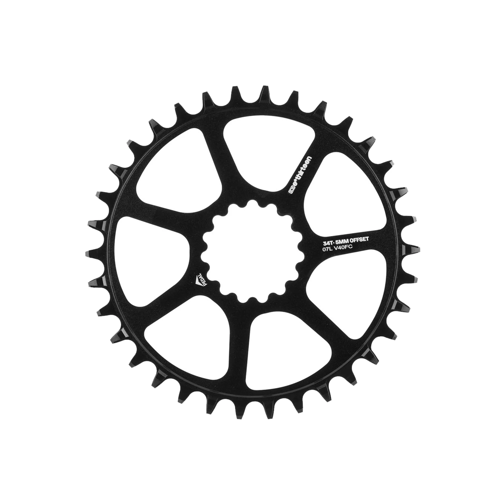 E*thirteen UL Ultralight Direct Mount Guidering Boost Chainlines - 32t 10/11/12-Speed XCX Compatible BLK