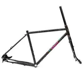 *CRUST BIKES* evasion frame (pastel speckled black/non-boost)