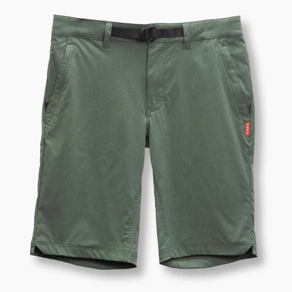 KETL Mtn Virtue Hybrid Shorts V3 12" Inseam: Swim, Hike, Travel, Lounge, Bike - Men's Hiking Chino Style Lightweight Green