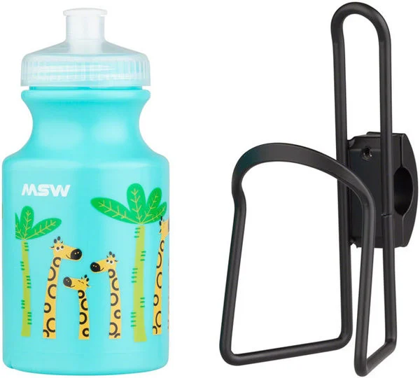 MSWKids Handlebar-Mounted Water Bottle and Cage Kit