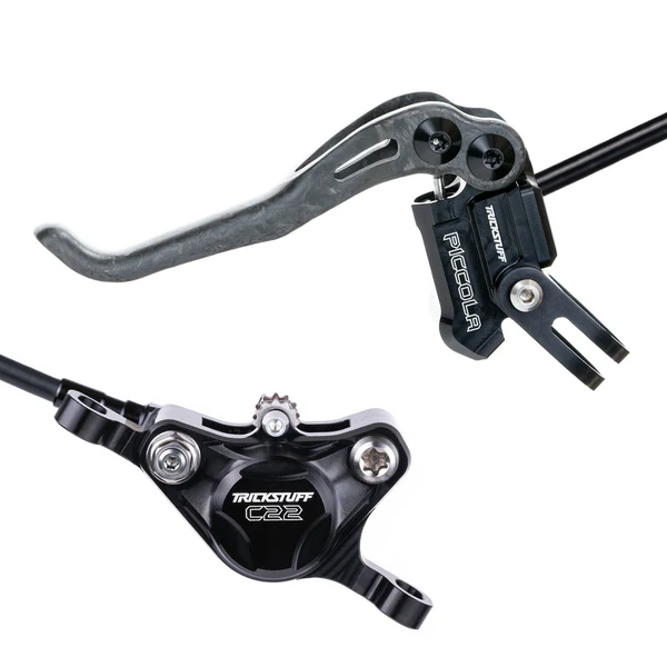 Trickstuff Piccola Brakeset, Black, Kevlar Hose Front 900mm - Rear 1700mm, C22 Caliper