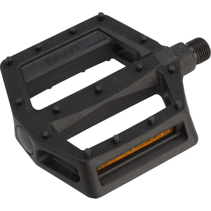 Salt Junior Platform Pedals Body: Nylon Spindle: Cr-Mo 9/16 Black
