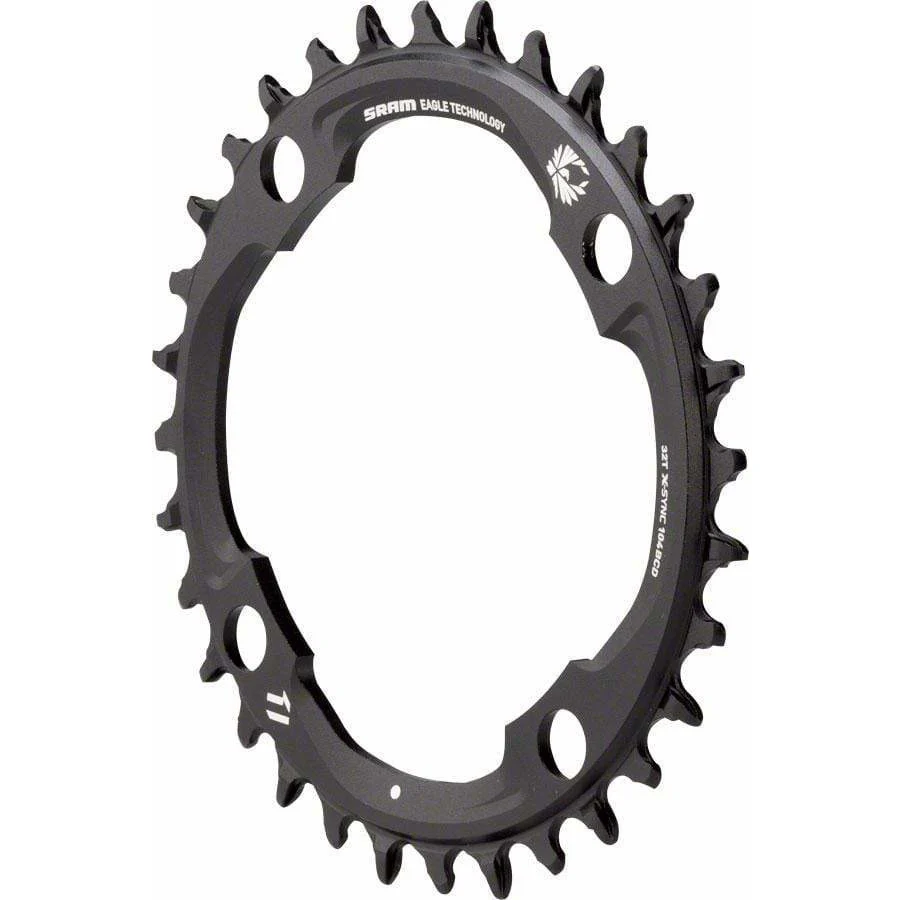 SRAM 30t 94 BCD x 4-Bolt 11/12-Speed X-Sync2 Eagle Chainring Black