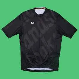 *LOOK MUM NO HANDS* stretch cycling jersey (black)